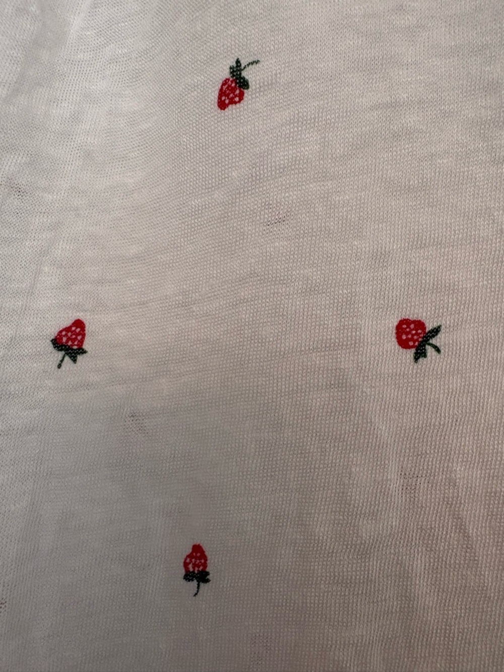 Rails Cara Strawberry Fields White V-Neck Short Sleeve Tee Sz S - Picture 4 of 7